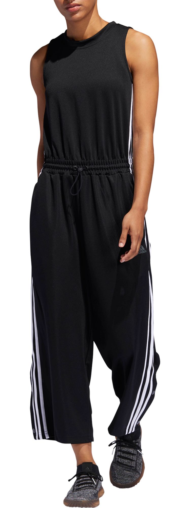 adidas cropped leg snap romper