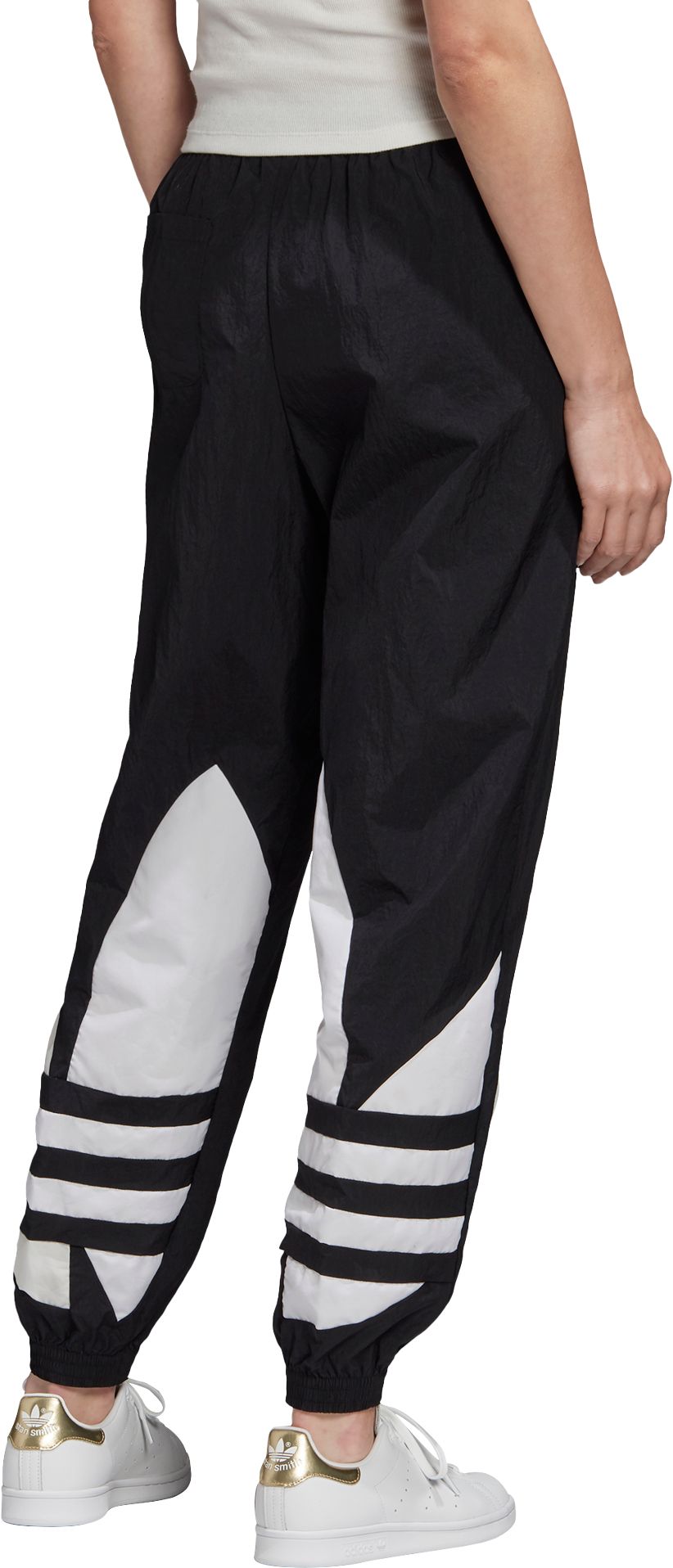 originals large logo track pants in black & team royal blue