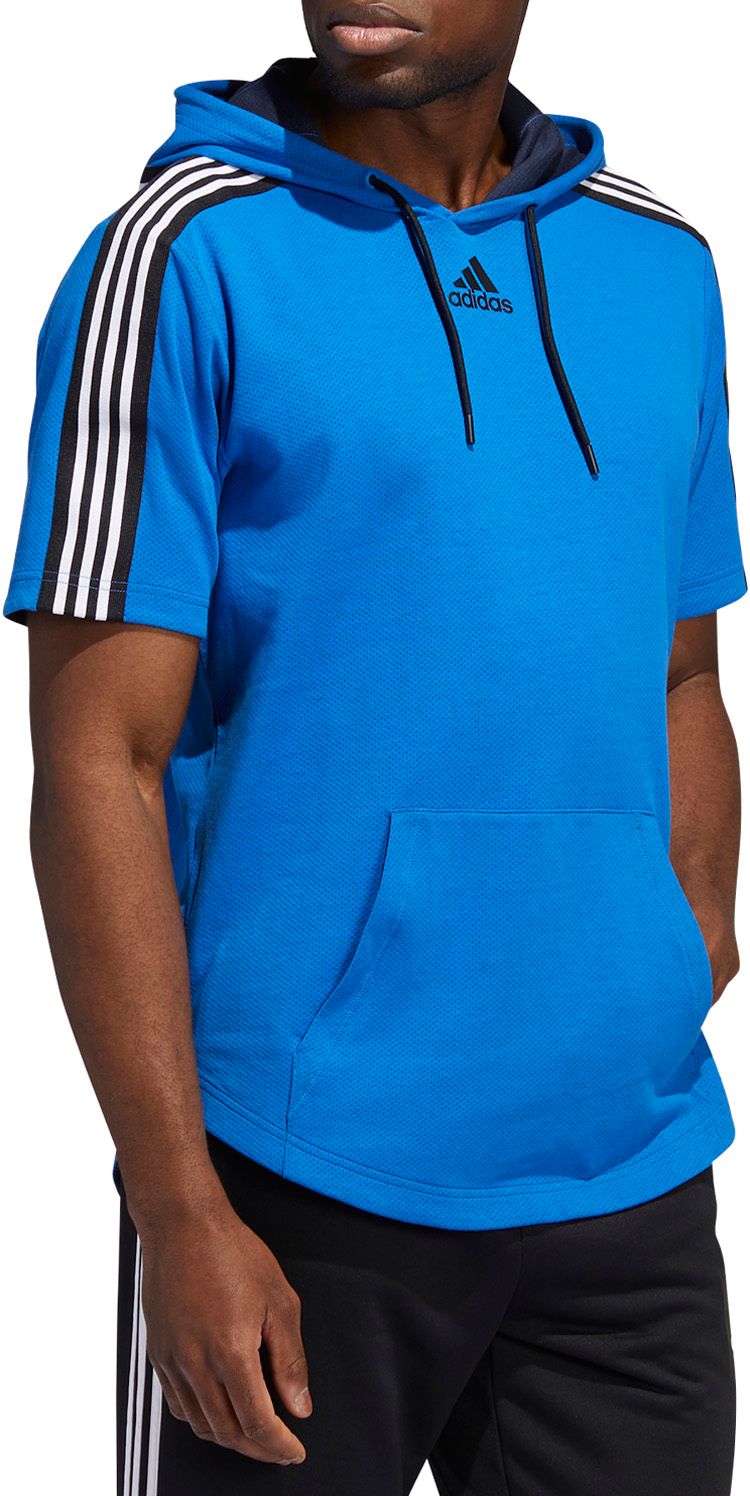 mens adidas short sleeve hoodie