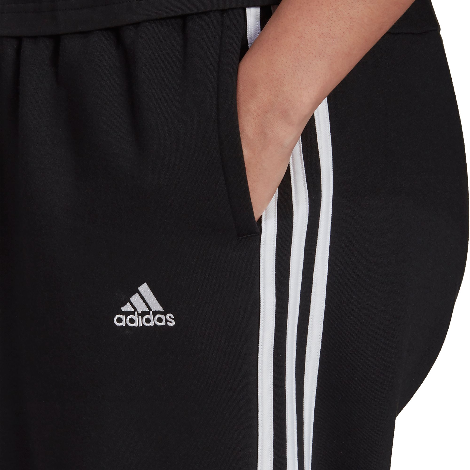 adidas 3 stripe fleece pants