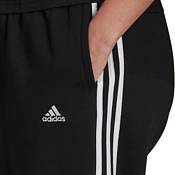 Women's Adidas Essentials 3-Stripes Open Hem Fleece Pant - Off
