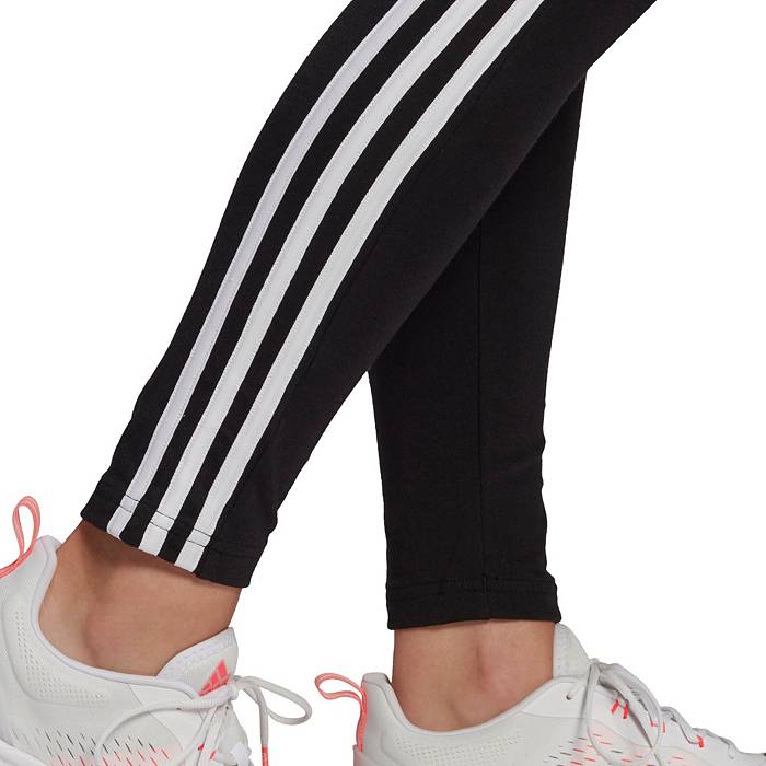 adidas Women's Essentials 3-Stripes Leggings, Altered Blue / White, 1X at   Women's Clothing store
