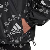 adidas Women's Essentials Logo Allover Print Windbreaker Jacket 