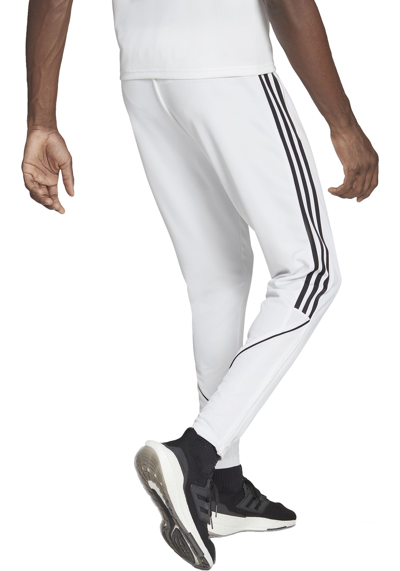 Adidas track pants mens white on sale