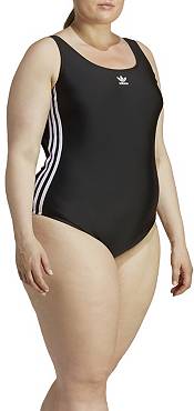 Adidas Women's Adicolor 3-Stripe Plus Size One-Piece Swimsuit