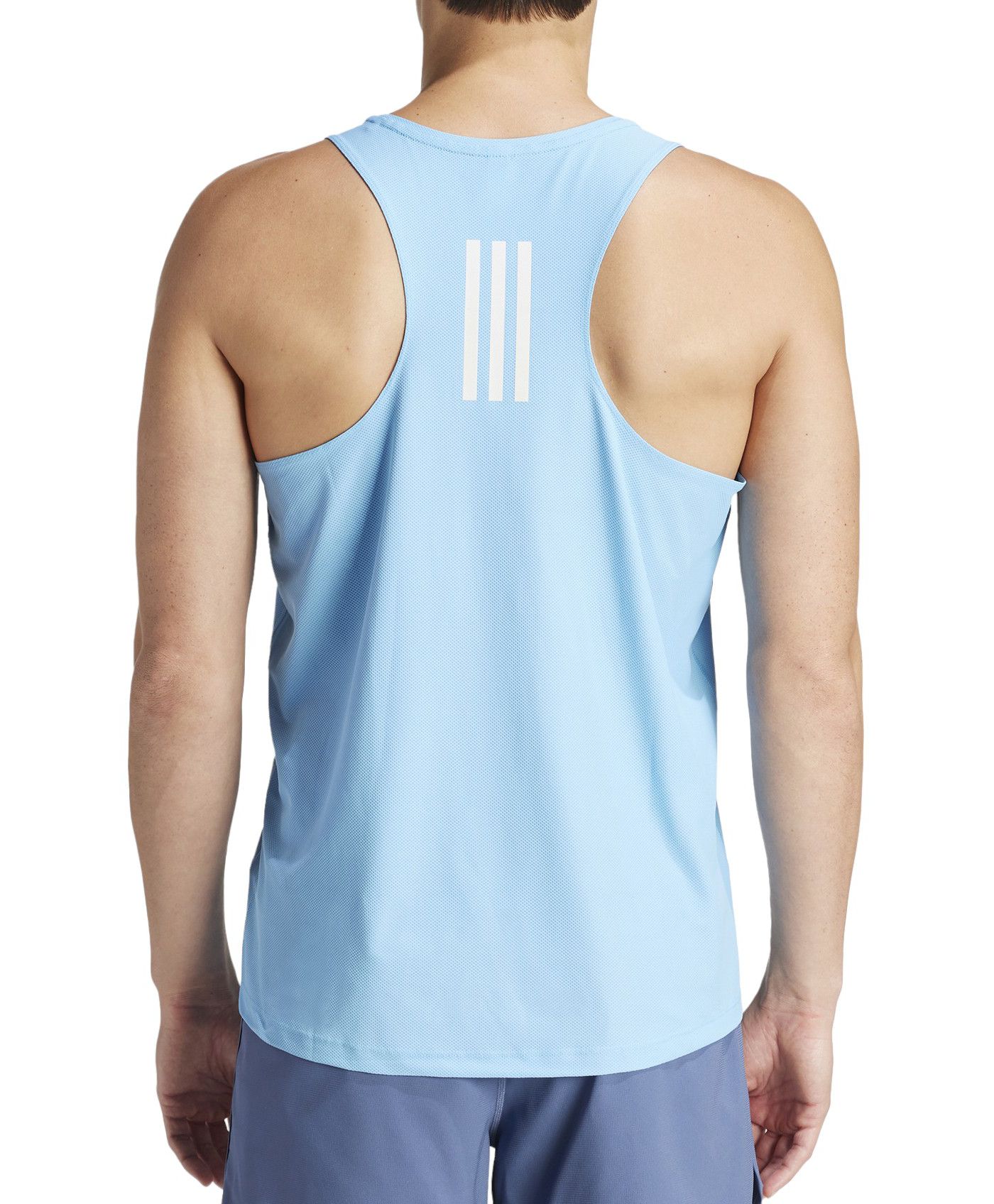 Adidas Men s Own The Run 24 Tank Top Small Semi Blue Burst