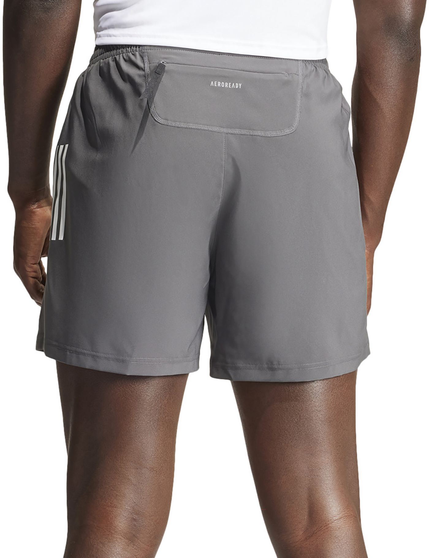 Men s Adidas Own The Run Shorts Small Grey Six