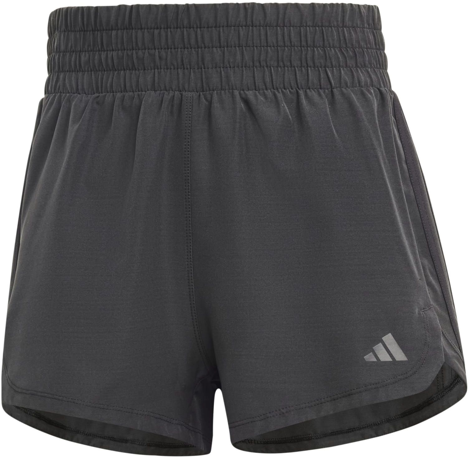 adidas Women's Pacer Training 3-Stripes Woven High-Rise Heathered Shorts