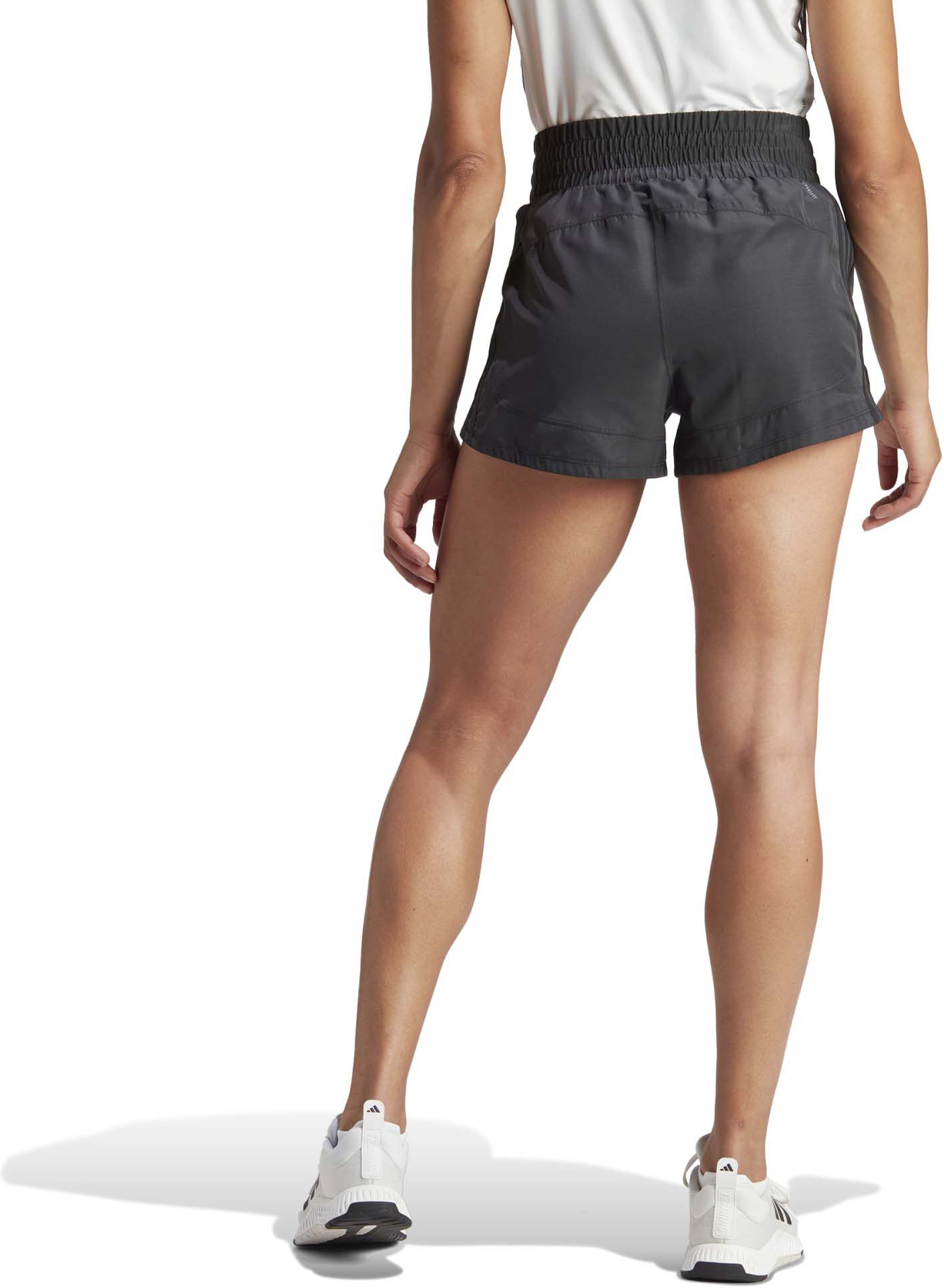 adidas Women's Pacer Training 3-Stripes Woven High-Rise Heathered Shorts