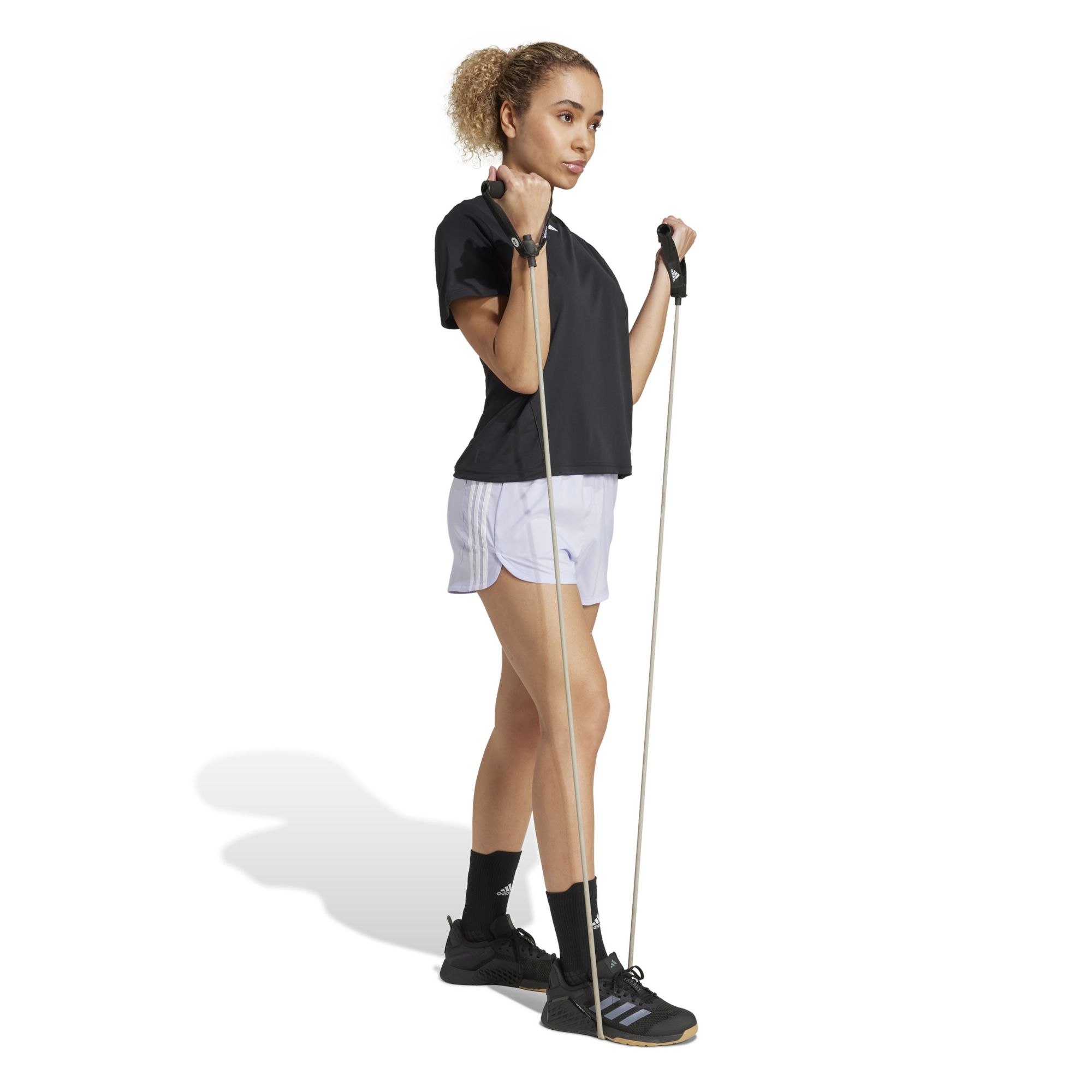 adidas Women's Pacer Training 3-Stripes Woven High-Rise 5" Shorts product image