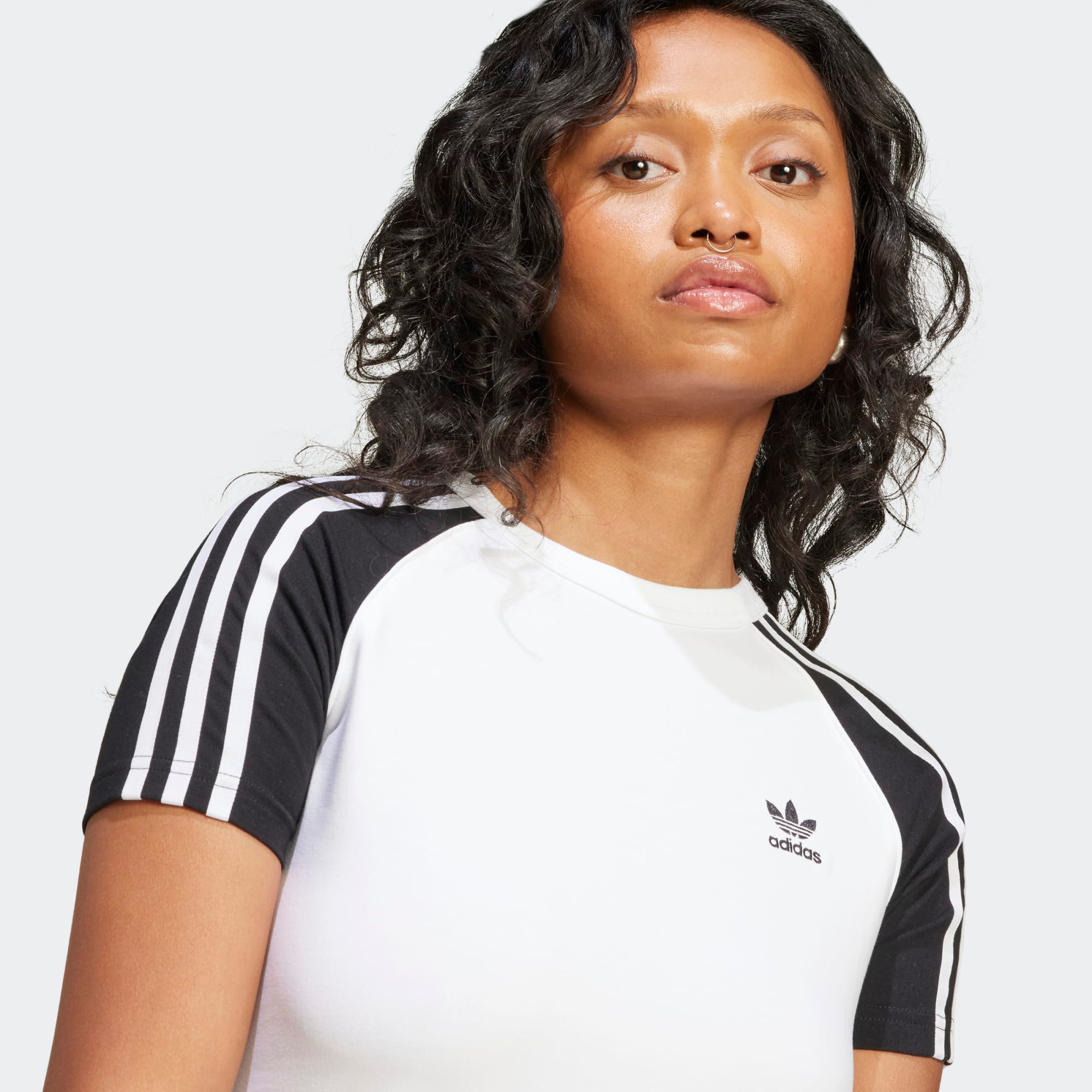 adidas Originals Women's Adicolor 3-Stripes Raglan Slim Fit T-Shirt product image