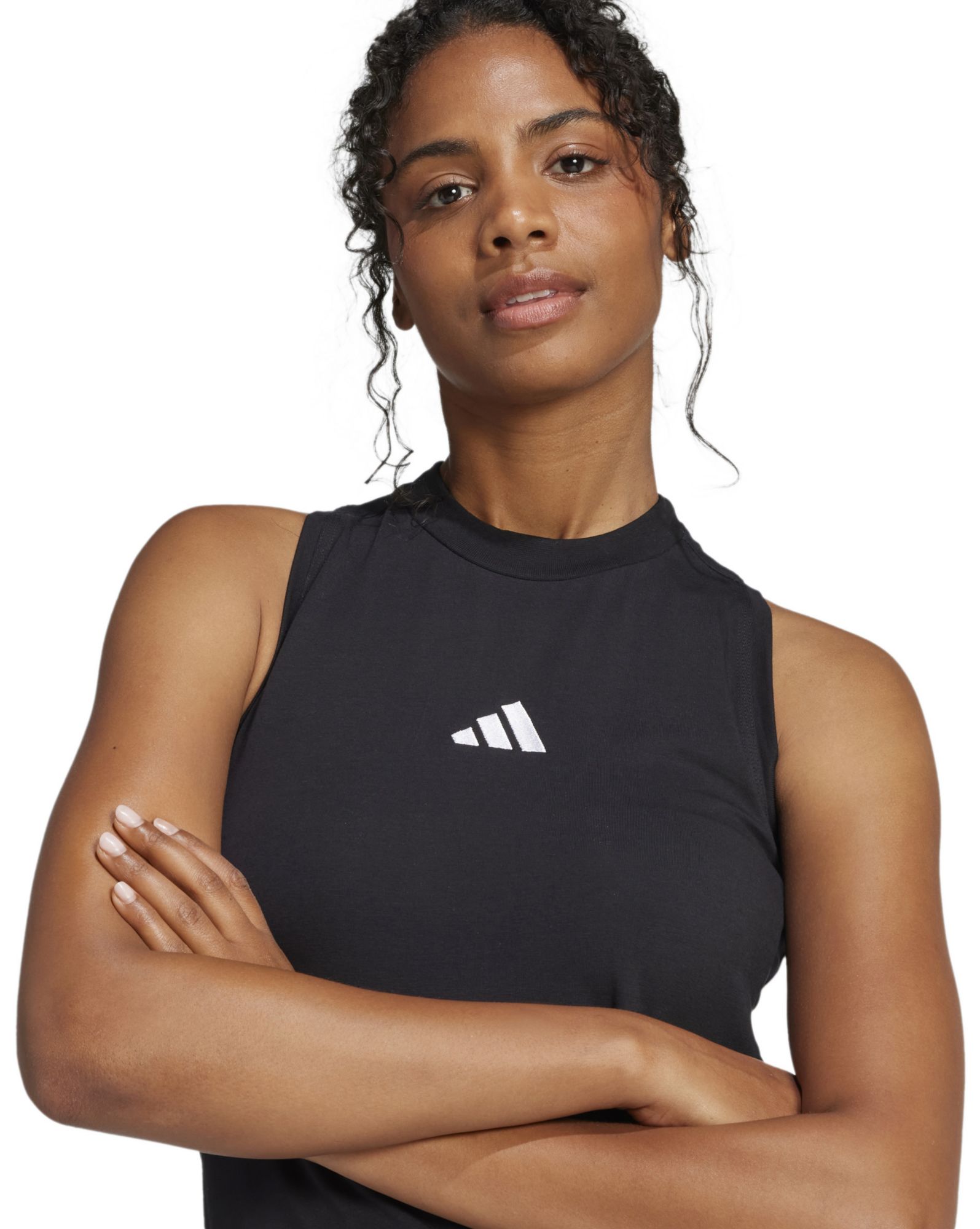adidas Women's Essentials 3-Stripes Long Racerback Sportswear Dress product image