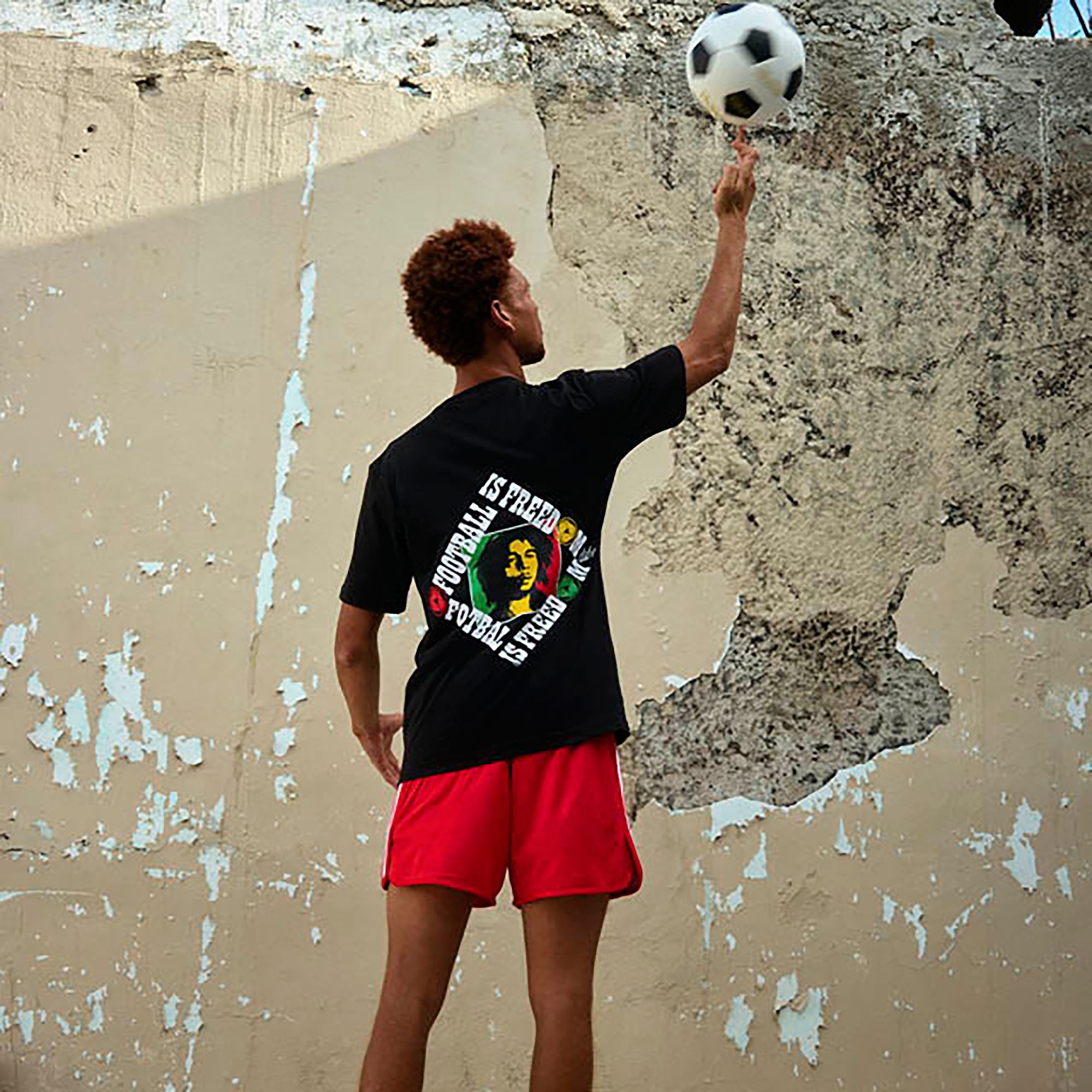 adidas Originals Men's Bob Marley Football Is Freedom Graphic T-Shirt product image