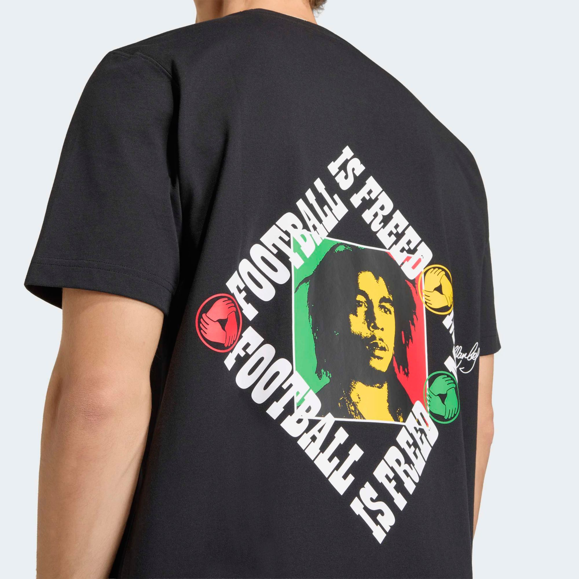 adidas Originals Men's Bob Marley Football Is Freedom Graphic T-Shirt product image