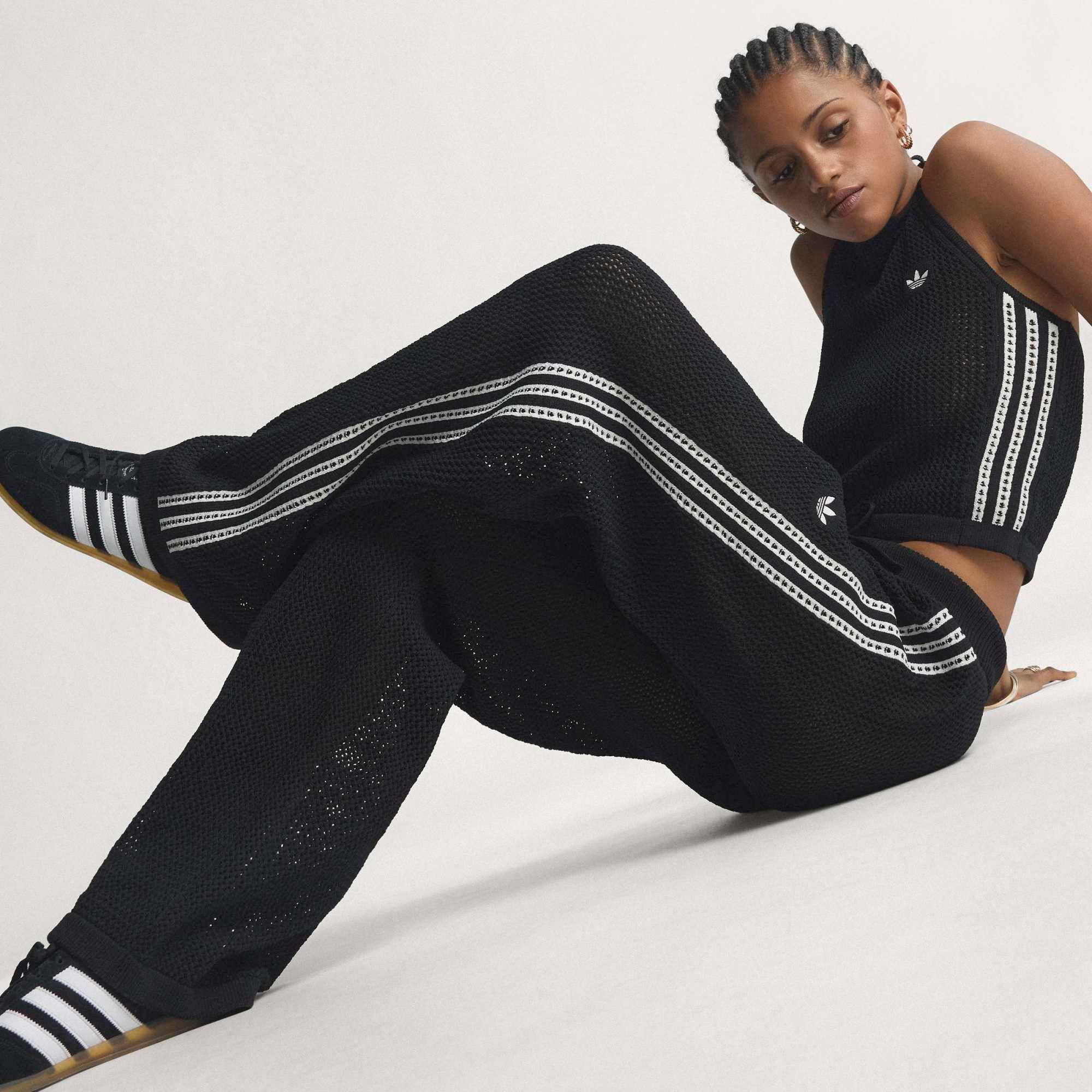 adidas Originals Women's Knitted Crochet Firebird Track Pants product image