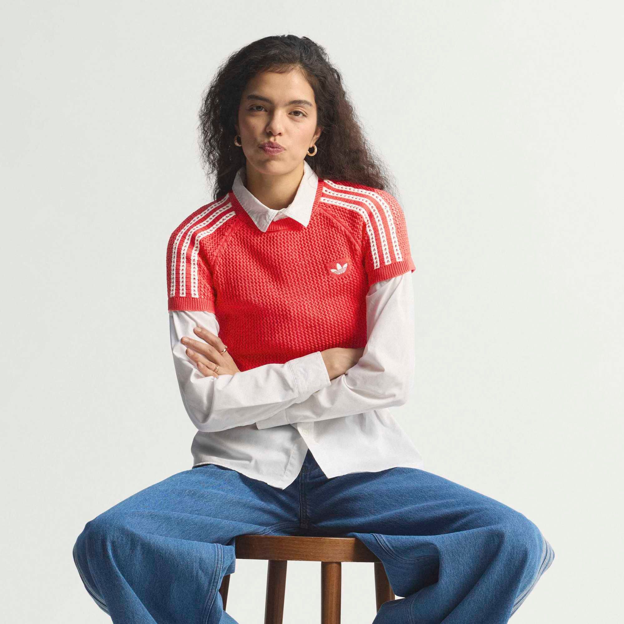 adidas Originals Women's Knitted Crochet Cali Tee product image