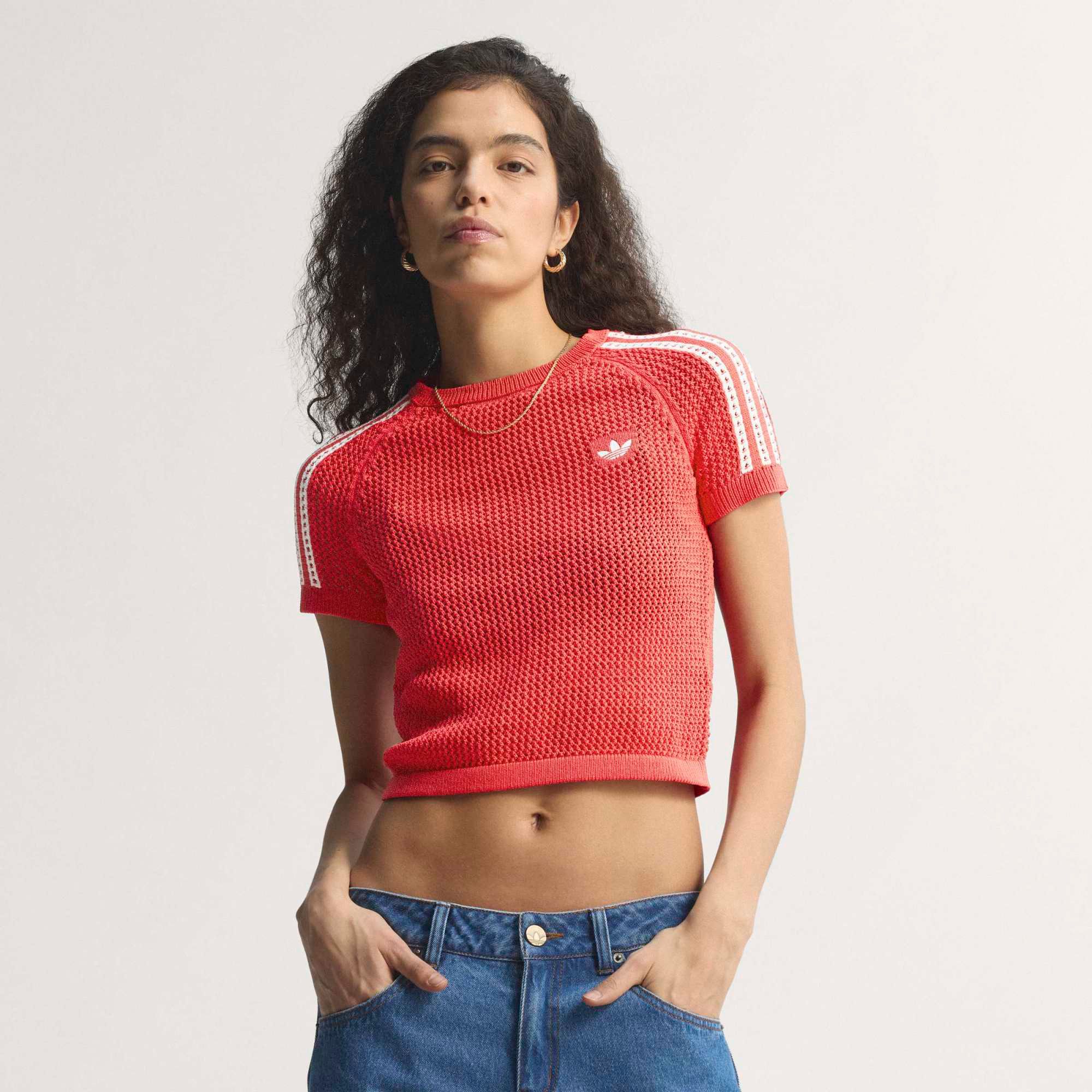 adidas Originals Women's Knitted Crochet Cali Tee product image