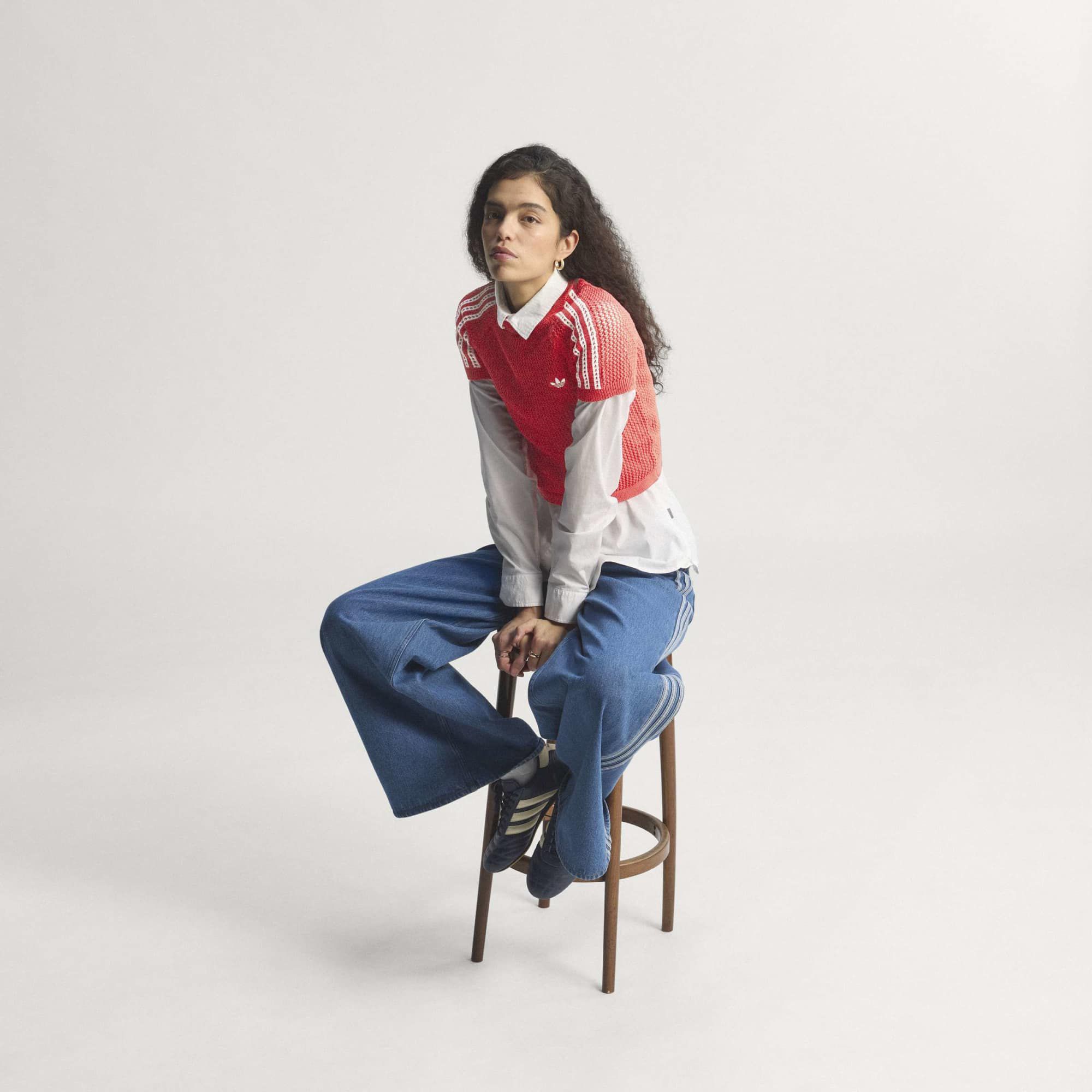 adidas Originals Women's Knitted Crochet Cali Tee product image