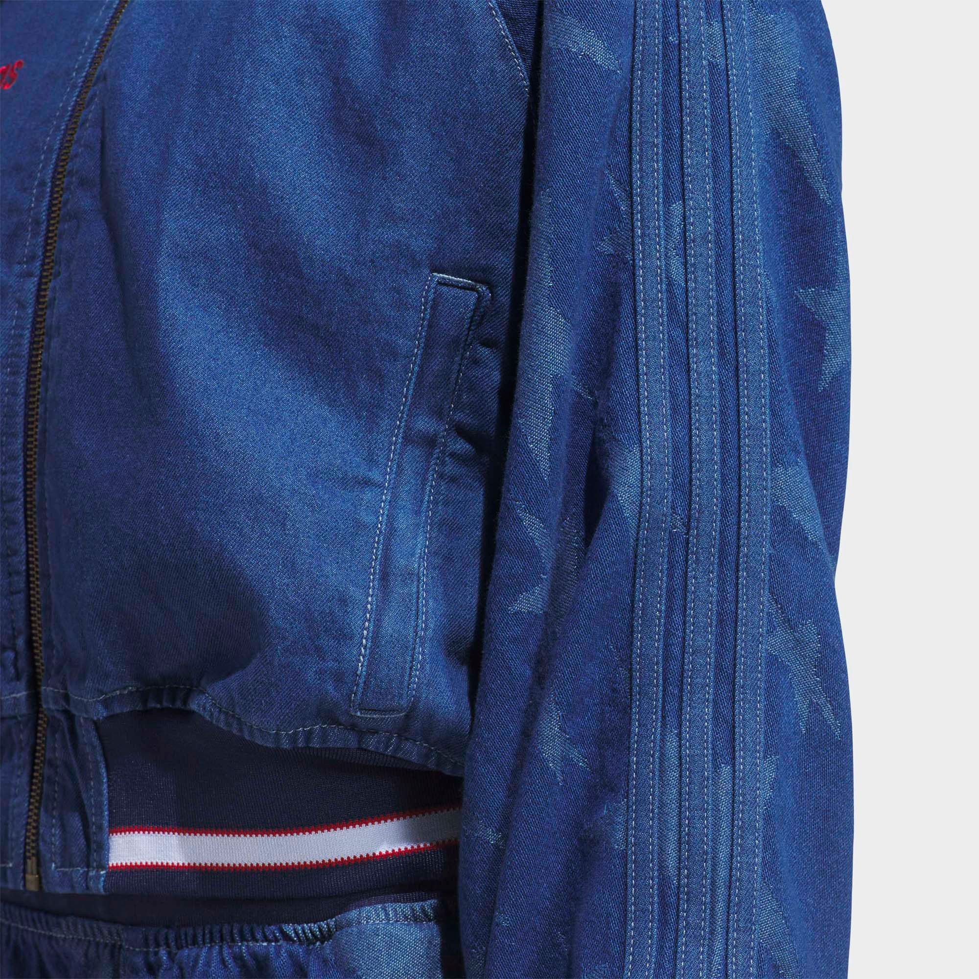 adidas Originals Women's Denim Graphic Varsity Bomber Jacket product image