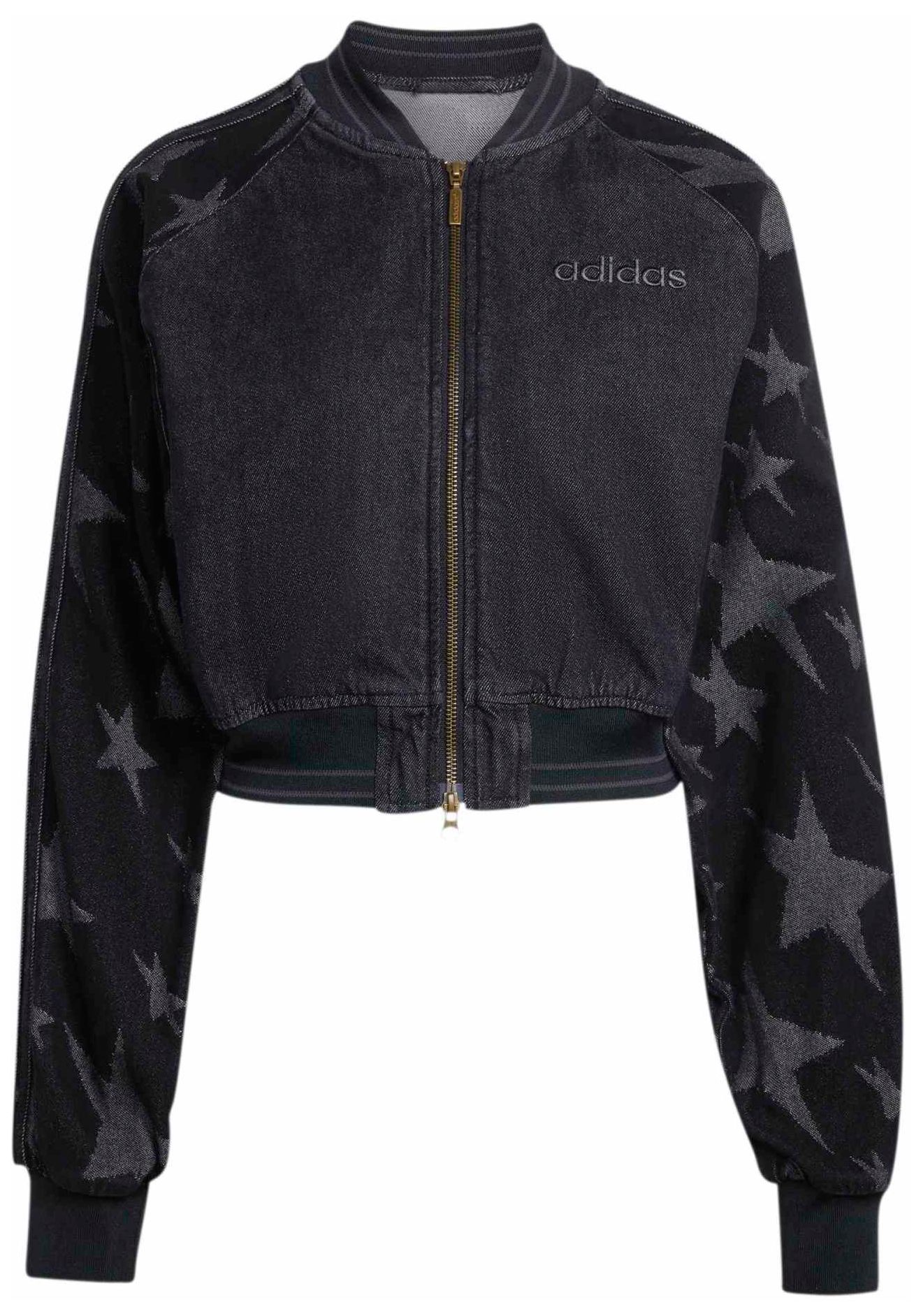 adidas Originals Women's Denim Graphic Varsity Bomber Jacket product image