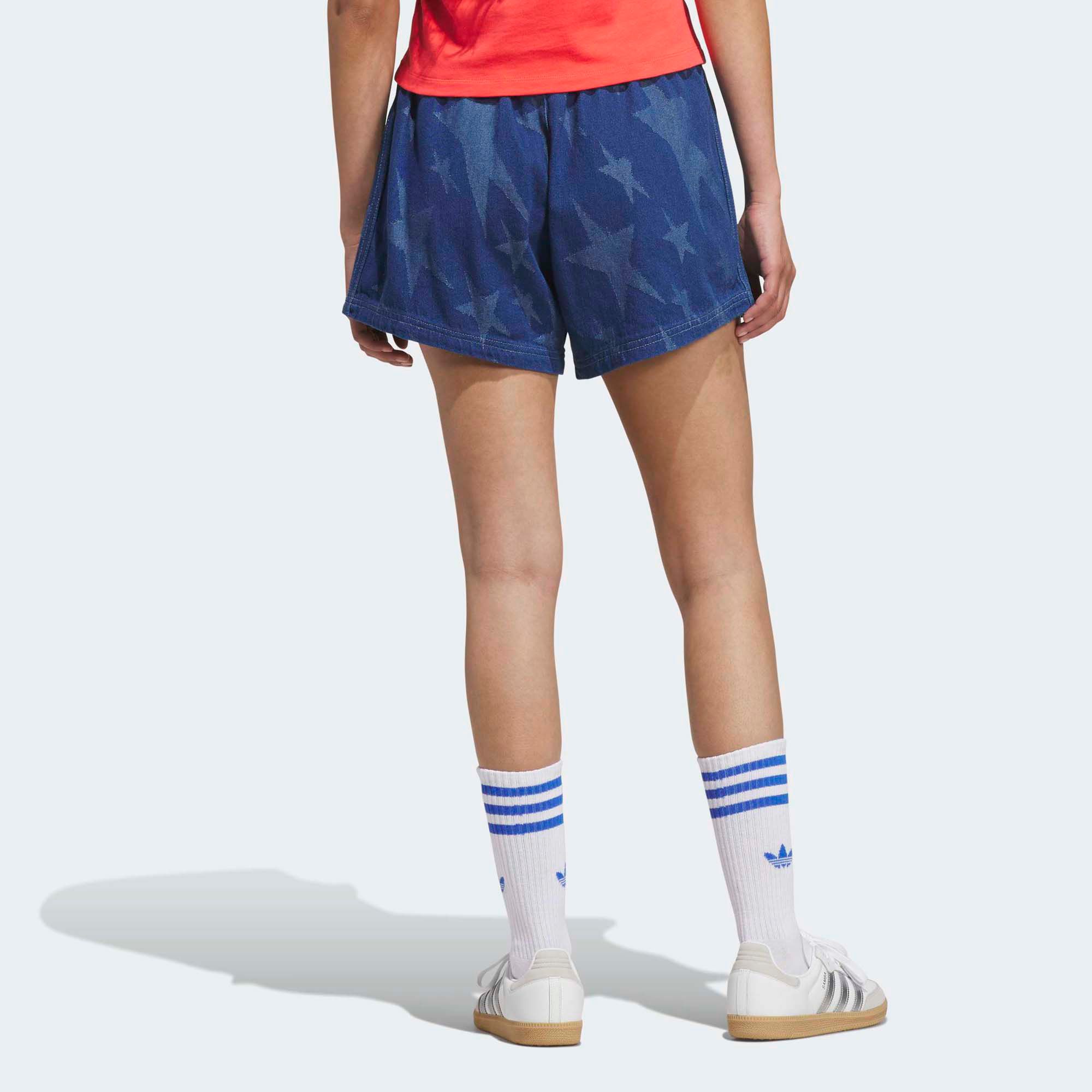 adidas Originals Women's Denim Graphic Varsity Shorts product image
