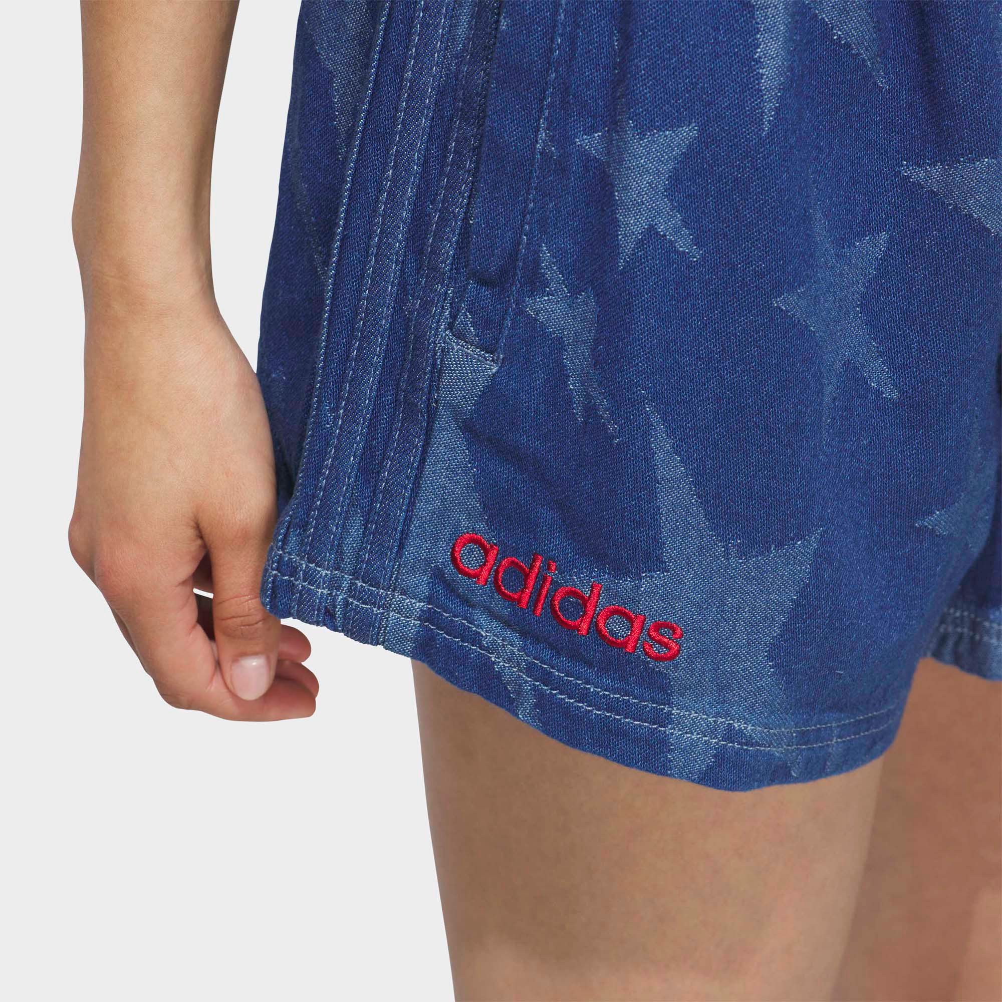 adidas Originals Women's Denim Graphic Varsity Shorts product image