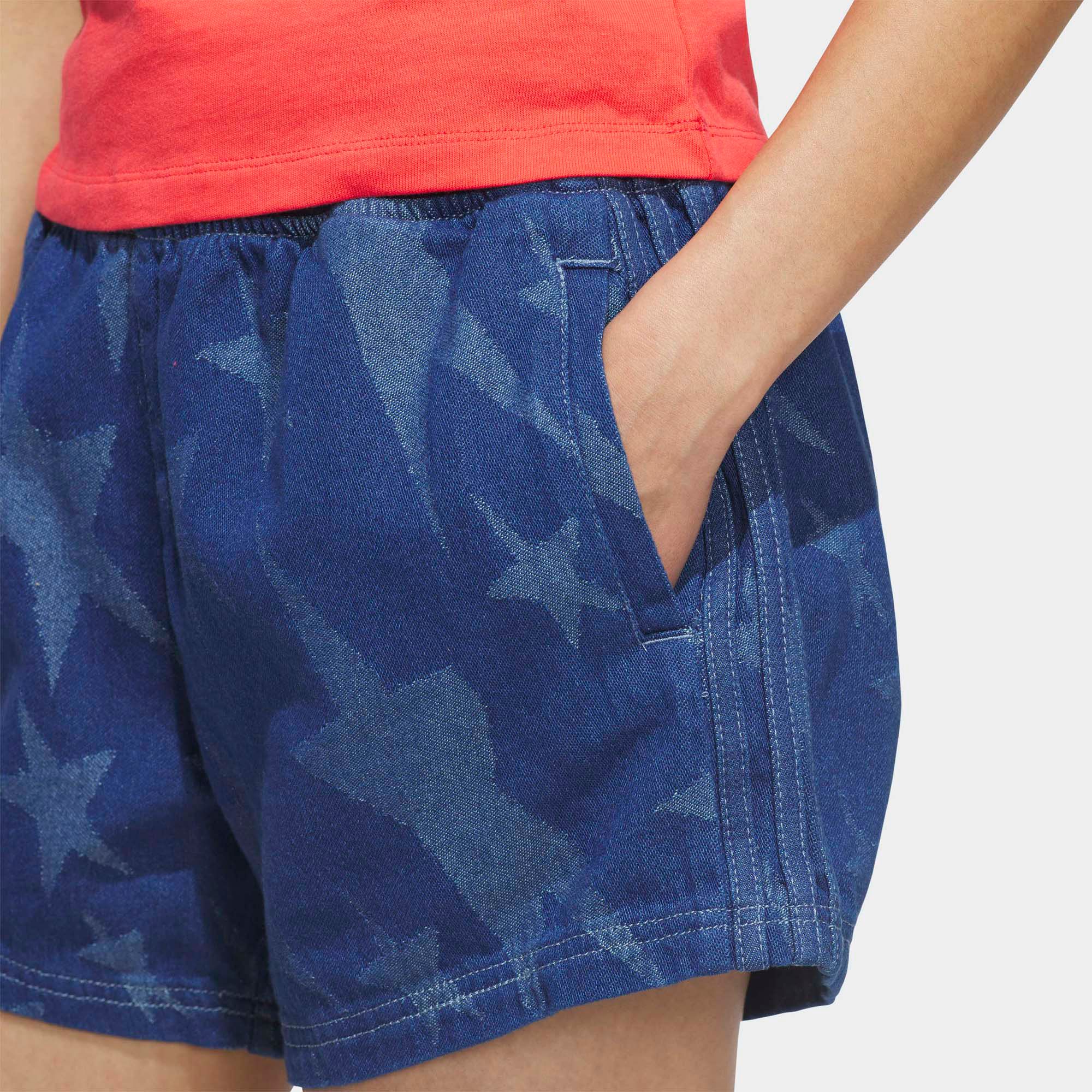 adidas Originals Women's Denim Graphic Varsity Shorts product image