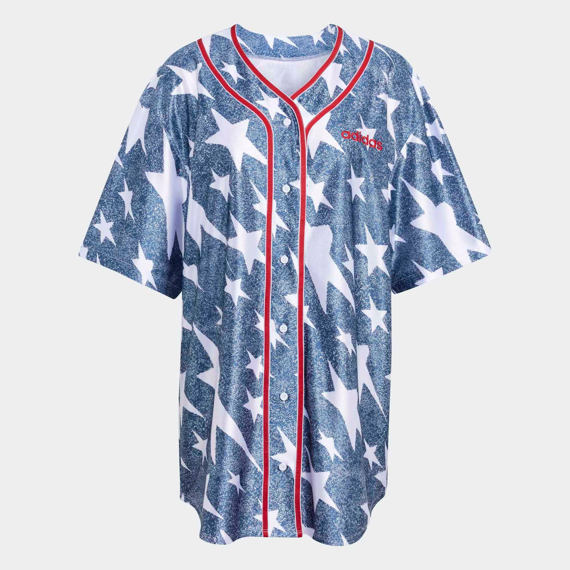 adidas Originals Women's Denim Graphic Baseball Shirt product image