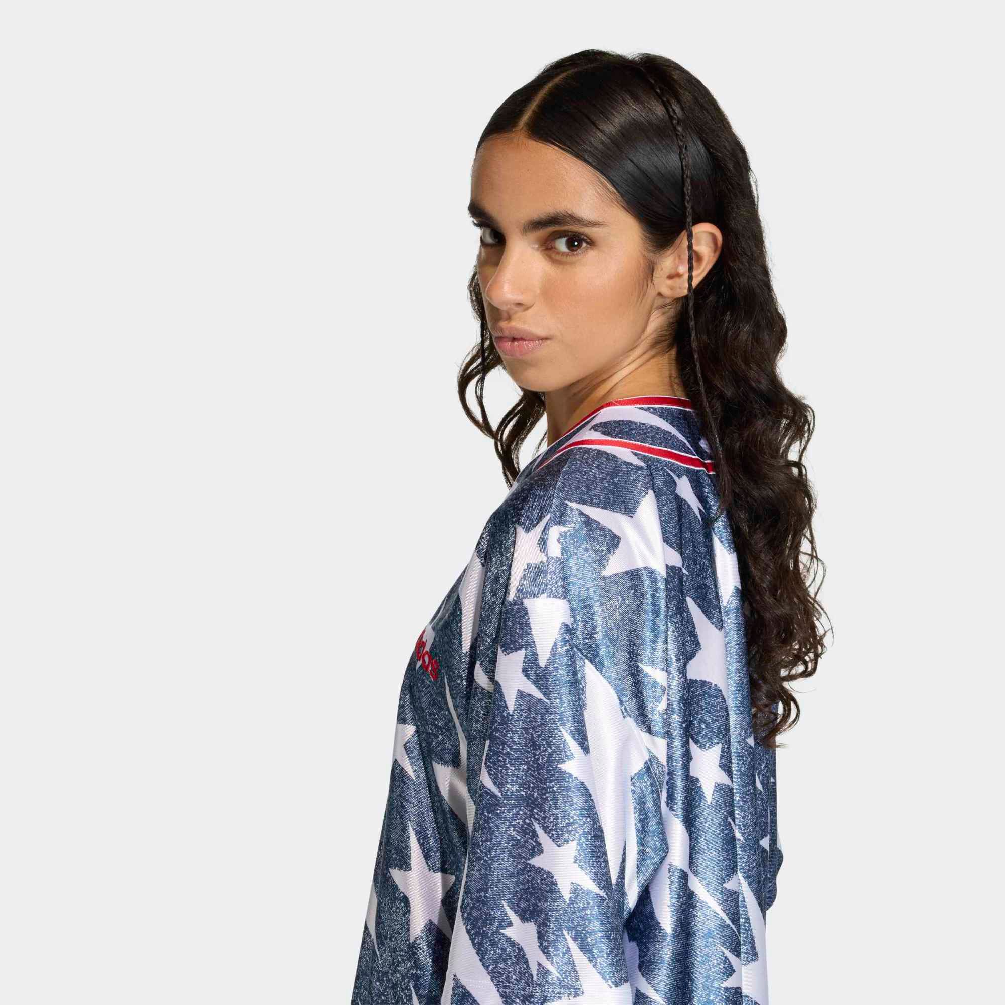 adidas Originals Women's Denim Graphic Baseball Shirt product image