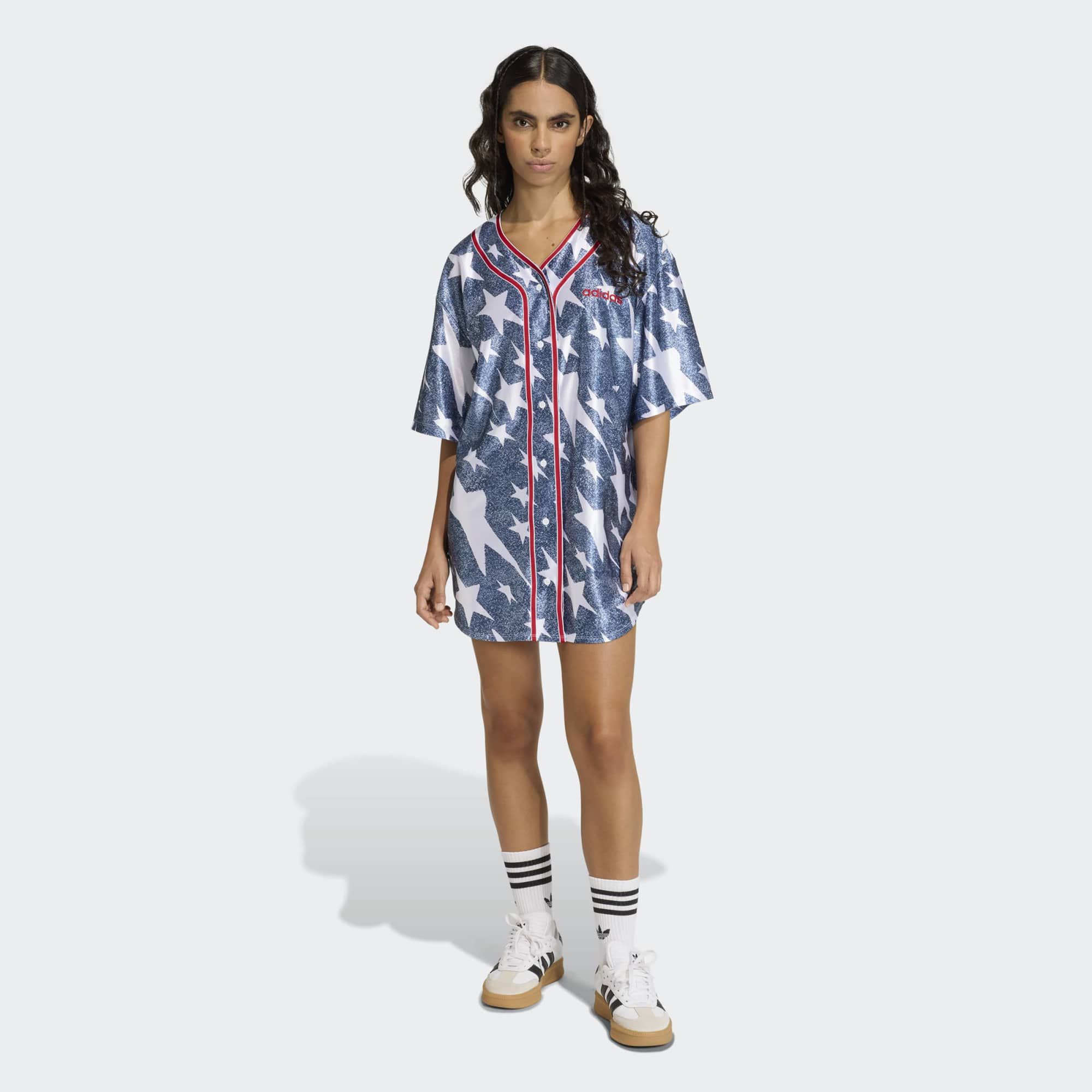 adidas Originals Women's Denim Graphic Baseball Shirt product image