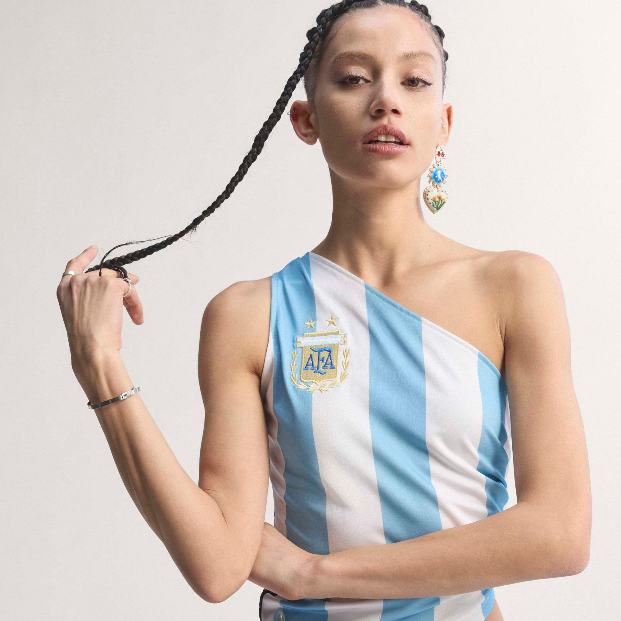 adidas Originals Women's Argentina One-Shoulder Reconstructed Bringback Jersey product image