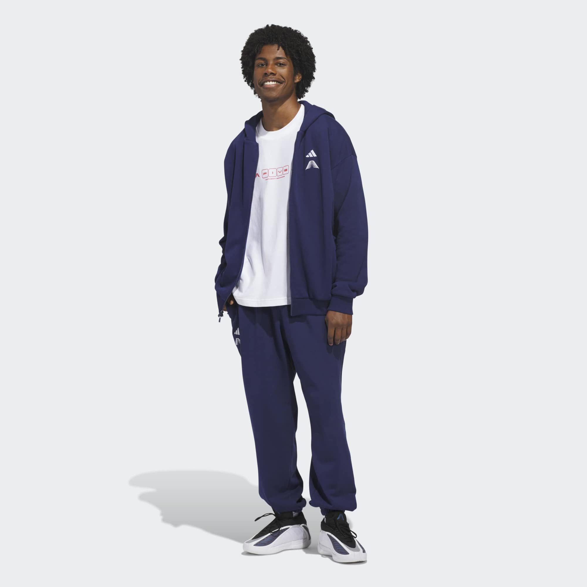 adidas Men's Anthony Edwards Foundation Full-Zip Hoodie product image