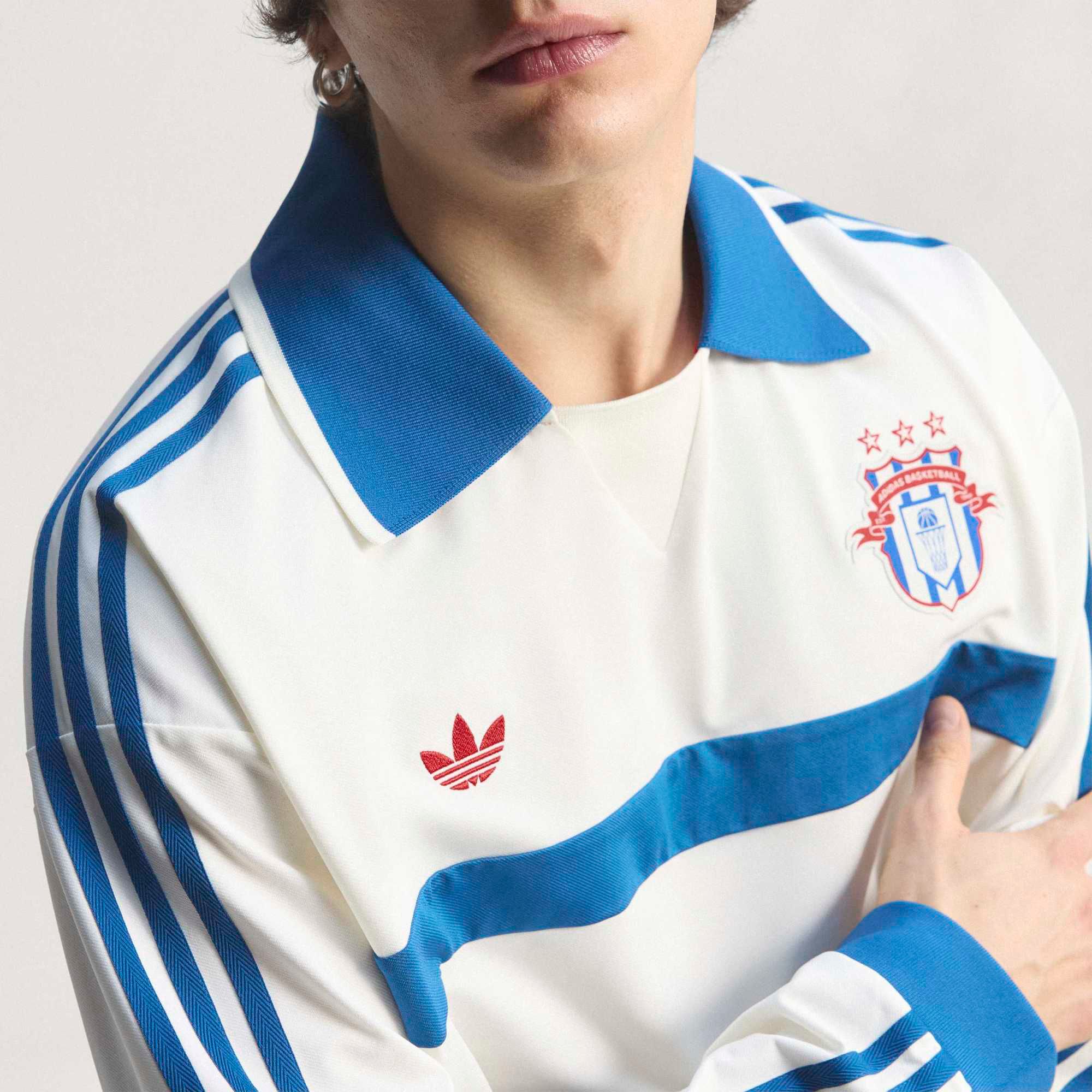 adidas Originals Men's Courtside Long Sleeve Rugby Polo product image