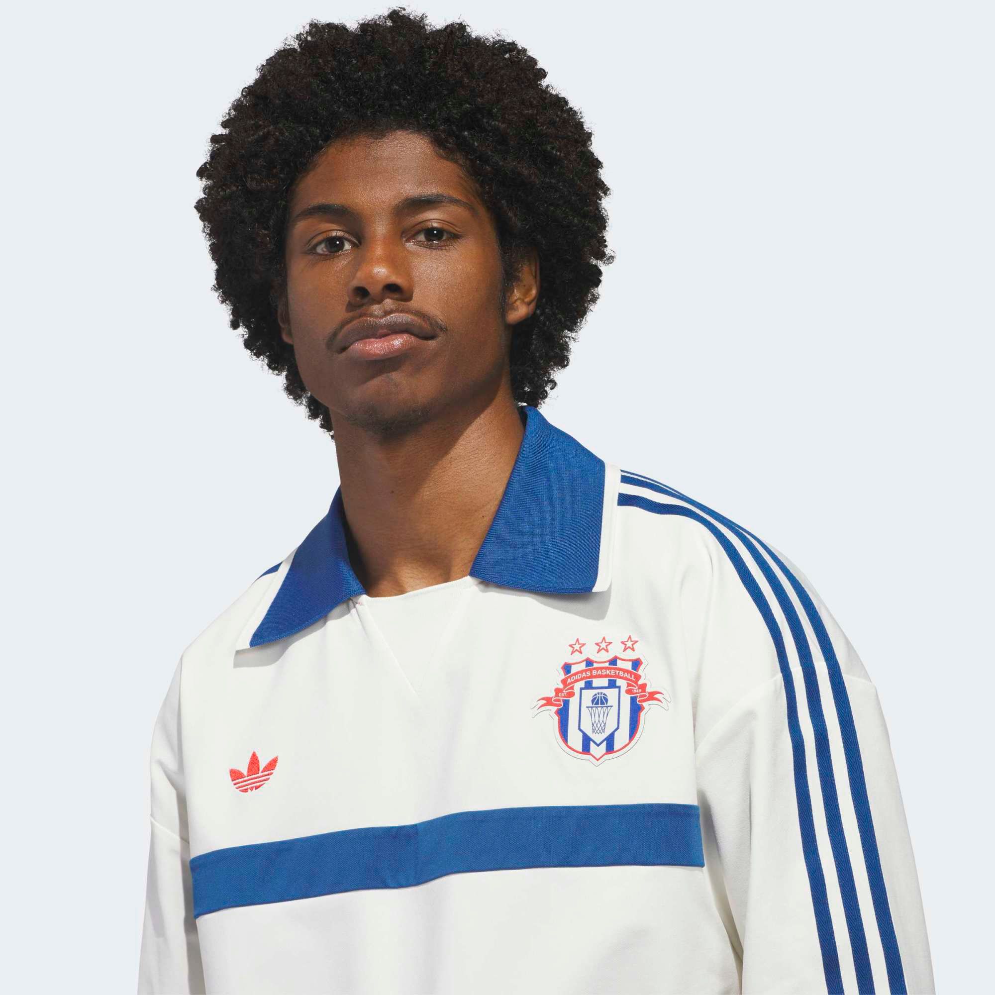 adidas Originals Men's Courtside Long Sleeve Rugby Polo product image