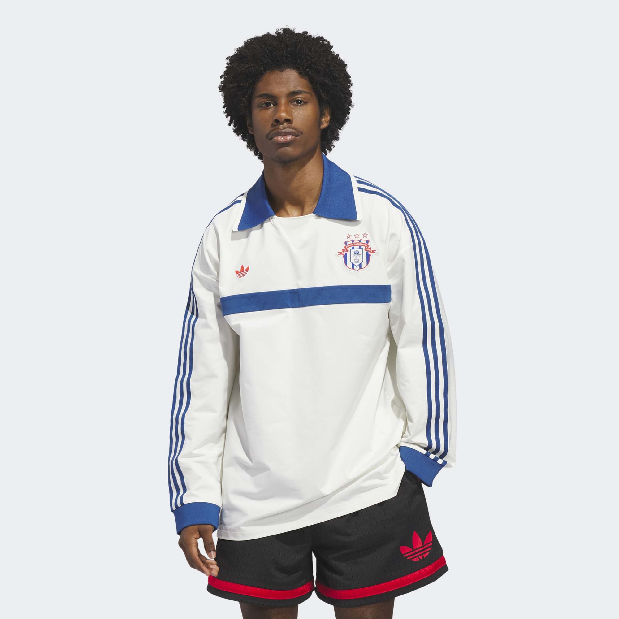 adidas Originals Men's Courtside Long Sleeve Rugby Polo product image