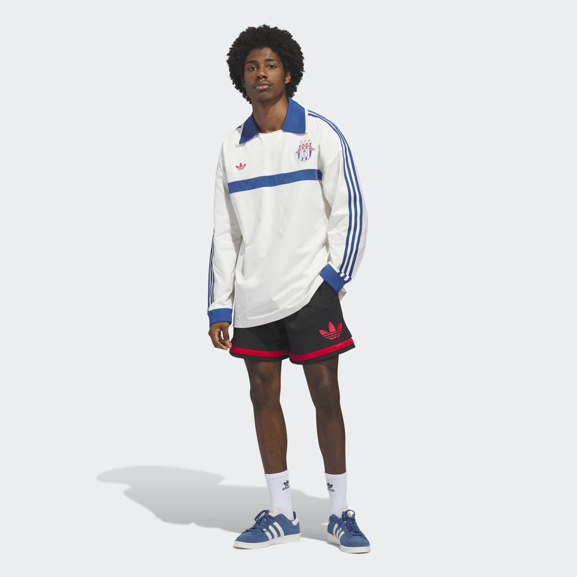 adidas Originals Men's Courtside Long Sleeve Rugby Polo product image