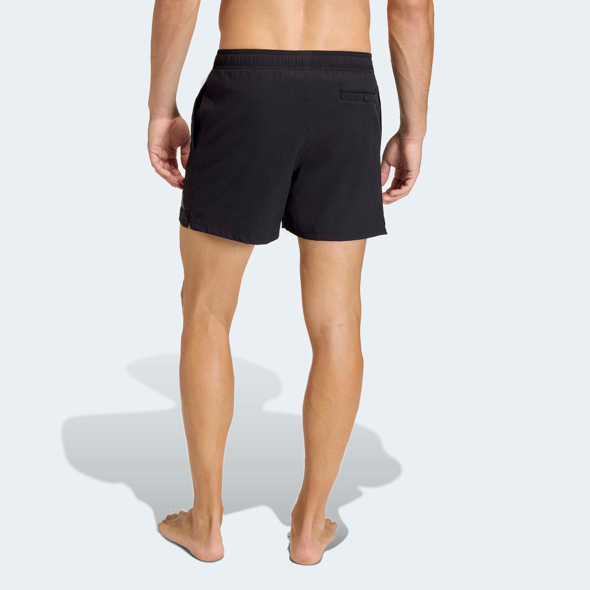adidas Men's Iconisea Stretchy Seersucker 5" Swim Trunks product image