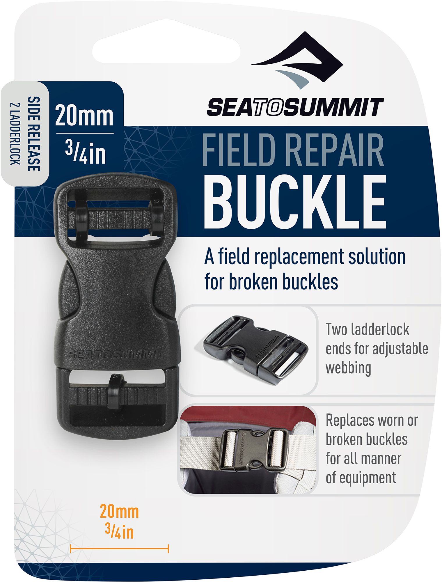 Sea to Summit 3/4 Inch. Side Release 2 Ladderlock Field Repair Buckle product image