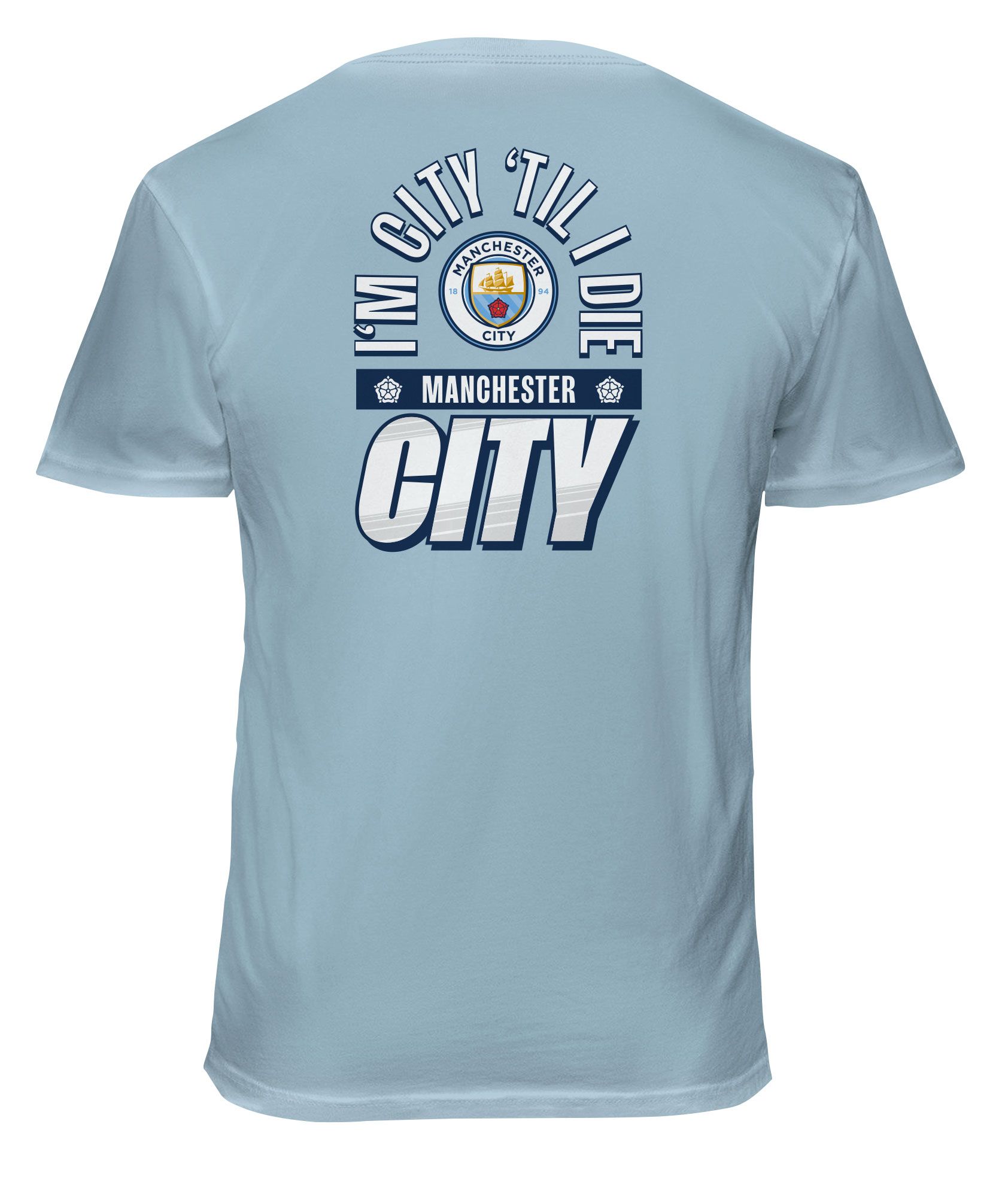 1863 FC Adult Manchester City Light Blue Logo 2 Hit T-Shirt product image