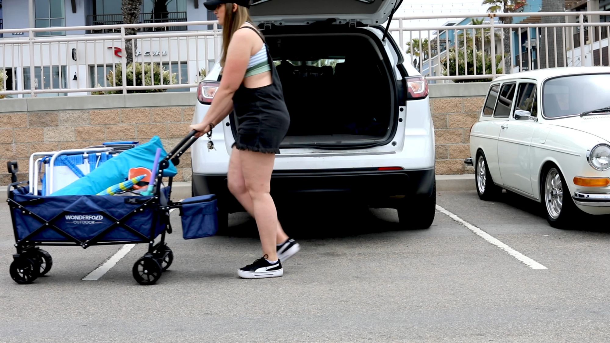 WonderFold S3 Push and Pull Outdoor Folding Wagon with Canopy product