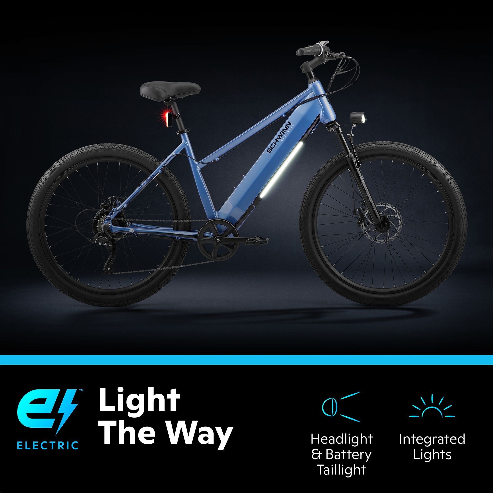 Schwinn Adult Marshall 27.5” Step-Thru Electric Hybrid Bike product image