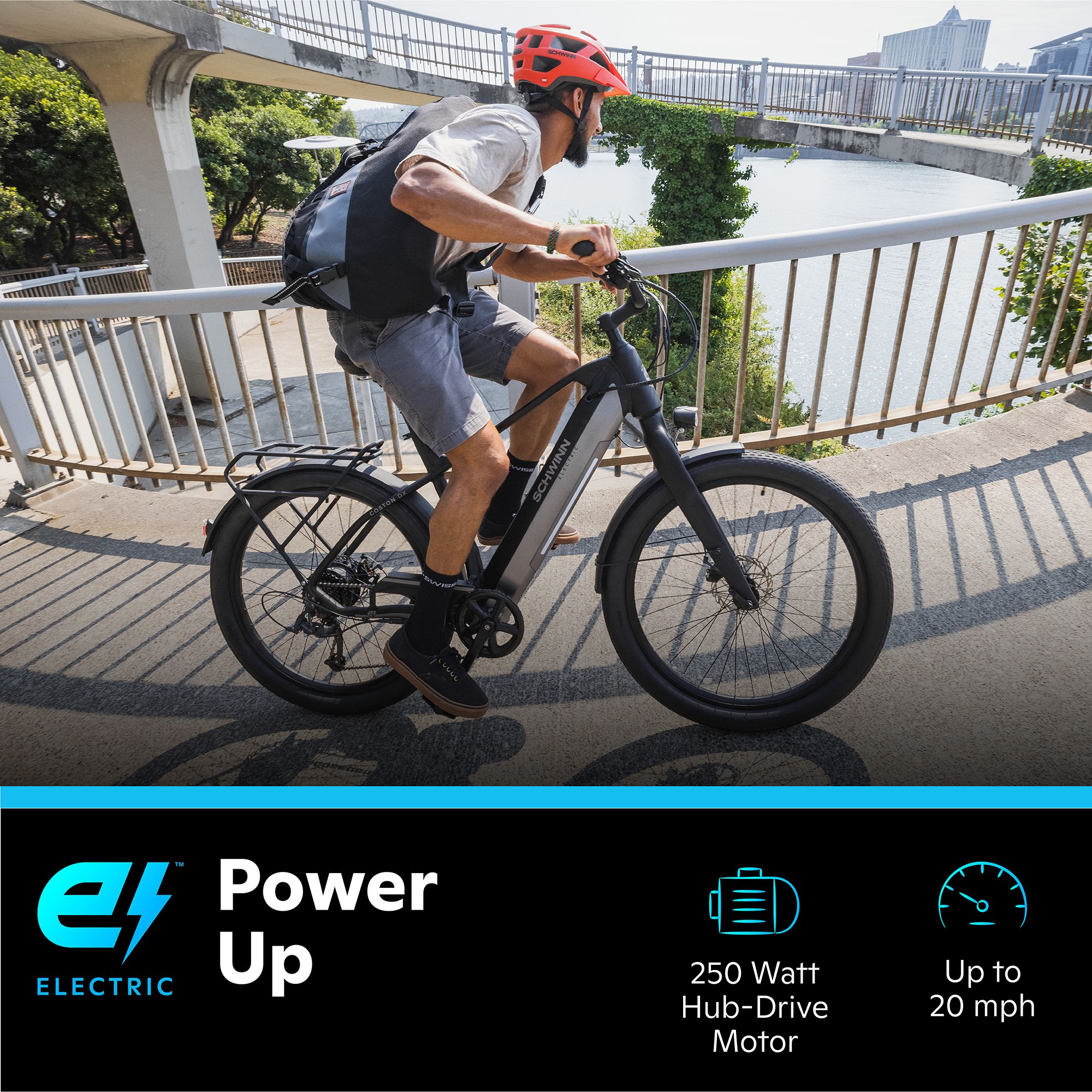 Schwinn Adult Coston 27.5” DX Electric Hybrid Bike product image