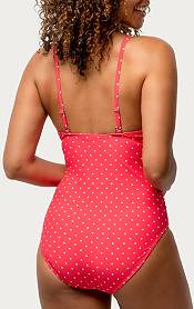 Free Country Women's Polka Dot Twist Front One-Piece Swimsuit product image