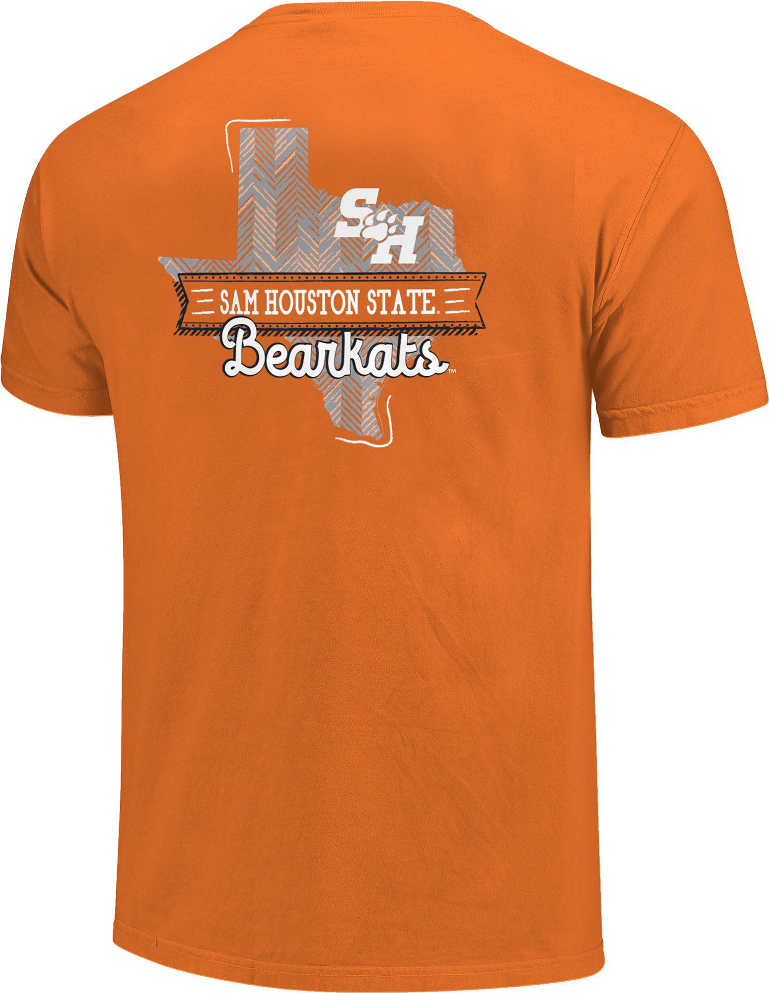 Image One Adult Sam Houston Bearkats Orange Sketch Banner T-Shirt