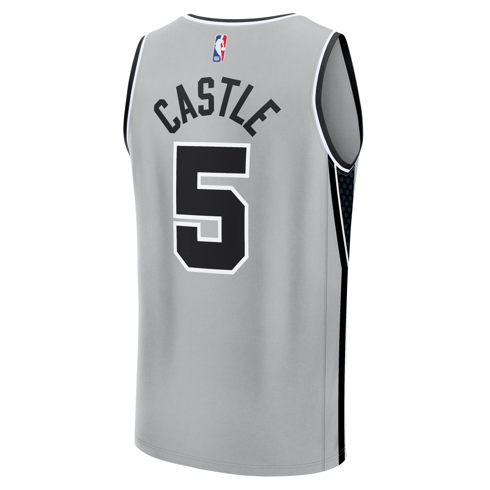 Jordan Adult 2025-26 Stephon Castle #5 San Antonio Spurs Grey Swingman Statement Jersey product image
