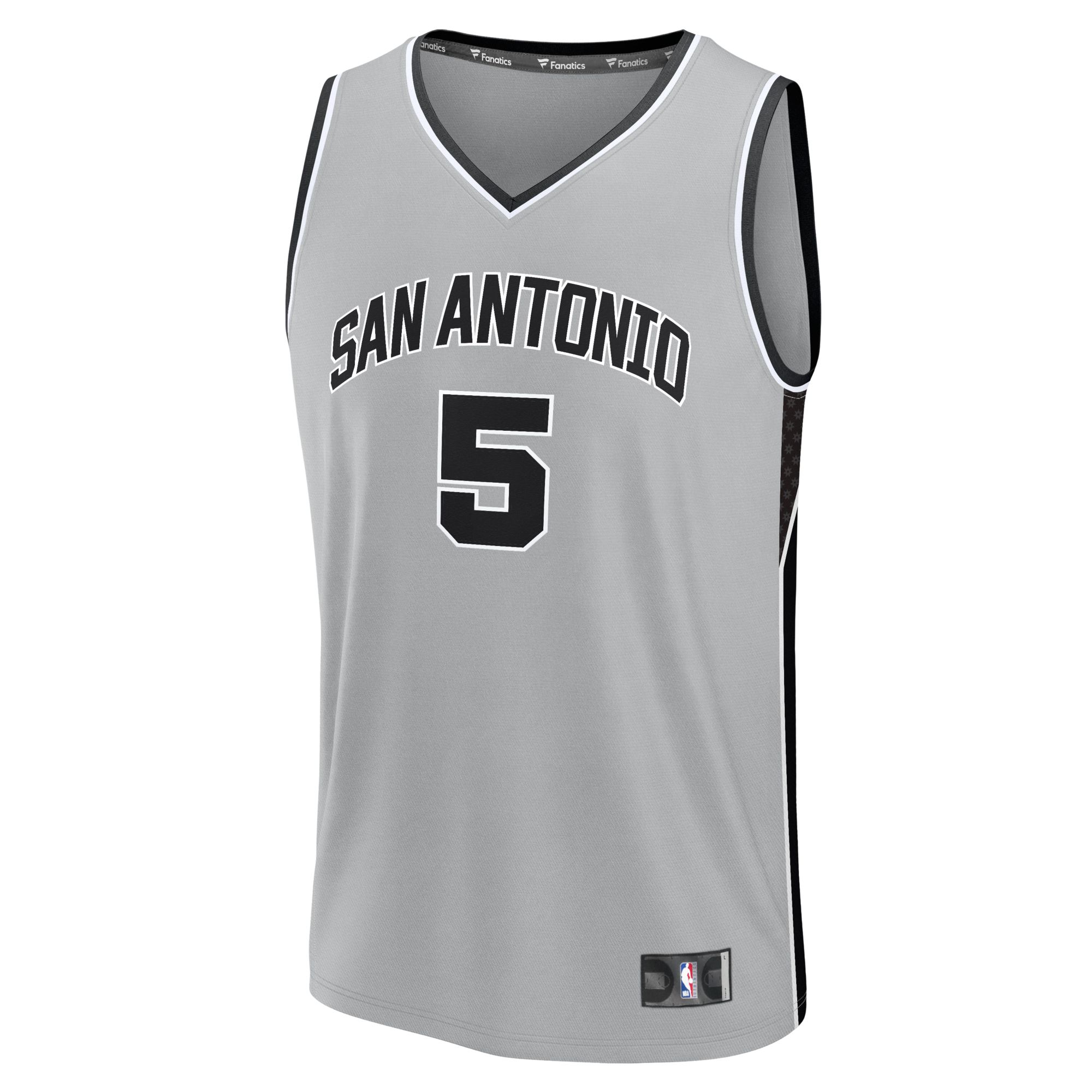 Jordan Adult 2025-26 Stephon Castle #5 San Antonio Spurs Grey Swingman Statement Jersey product image