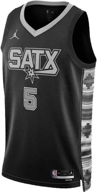 Jordan Adult San Antonio Spurs Stephon Castle #5 Swingman Statement Jersey product image