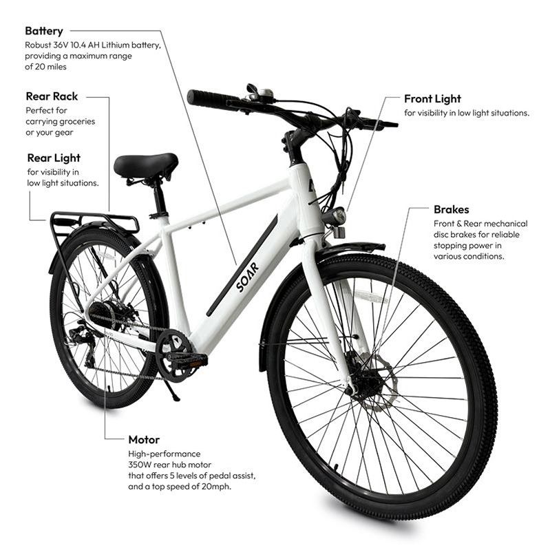 Soar Adult 27.5" City SO Electric Hybrid Bike product image