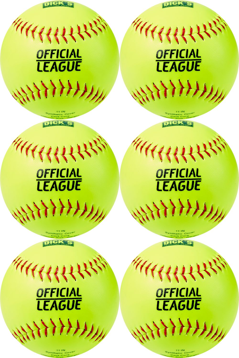 DICK'S Sporting Goods 11'' Practice Softballs – 6 Pack product image