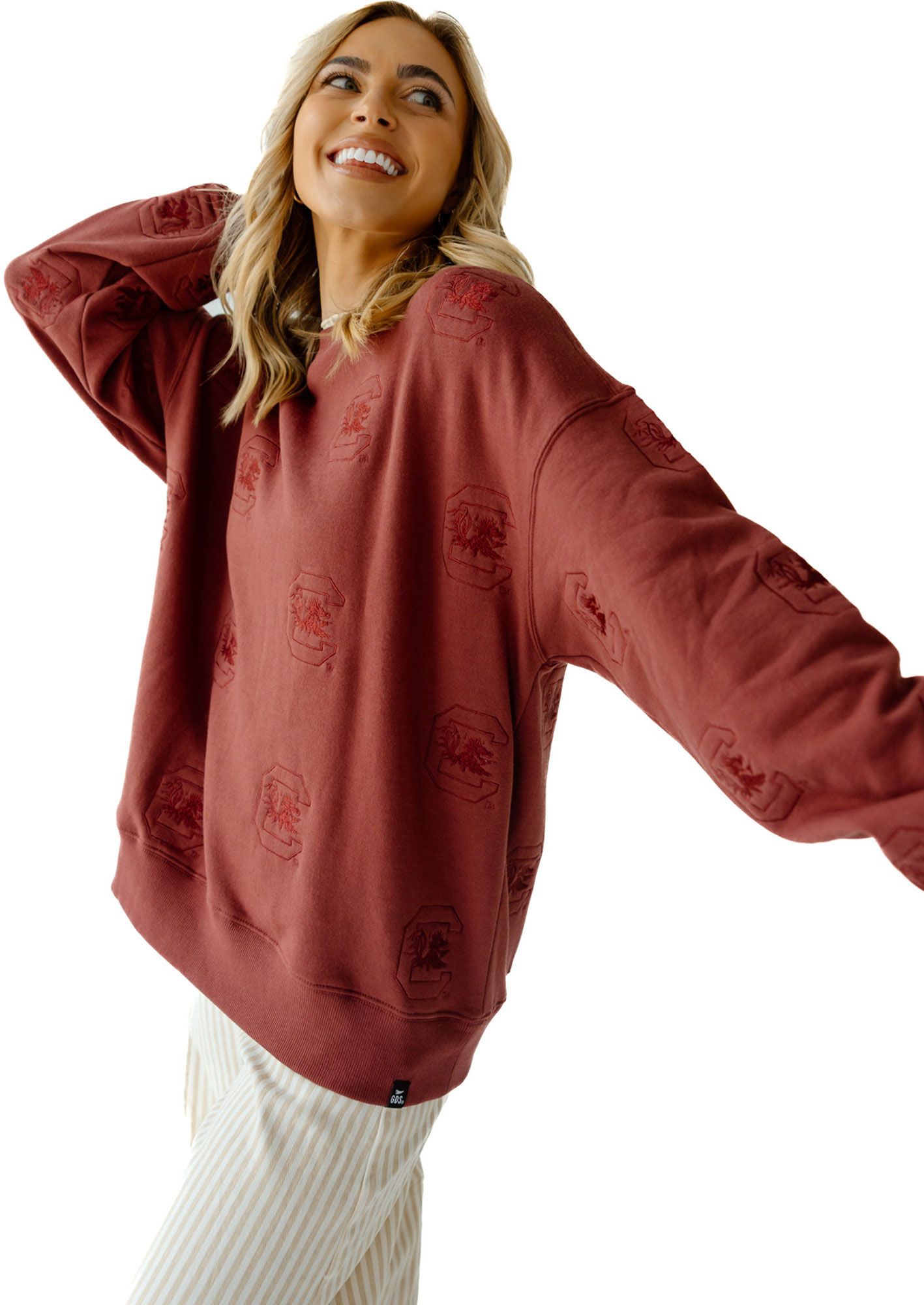 Gameday Social Women's South Carolina Gamecocks Maroon Lantern Crew Pullover Sweatshirt product image